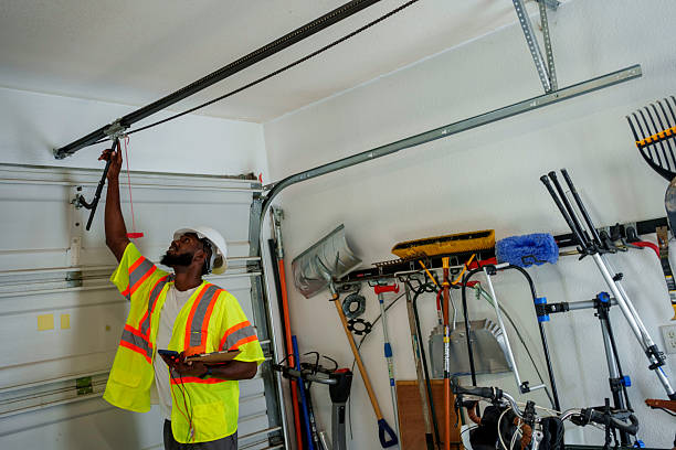 Professional Garage Door Installation technician working in Palo Alto, CA
